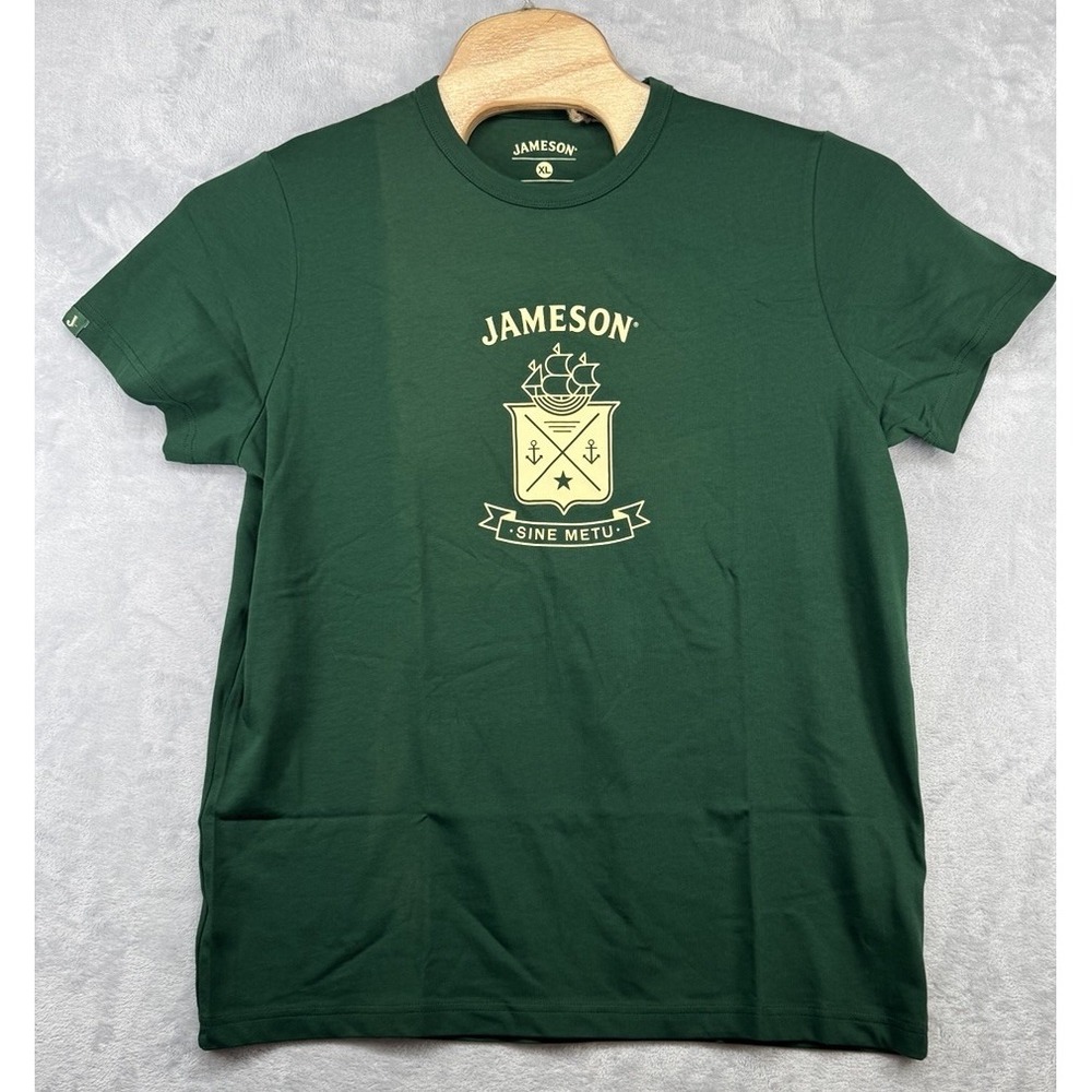 Jameson Green Distillery T-Shirt Sine Metu Without Fear Green Mens Size XL NWT